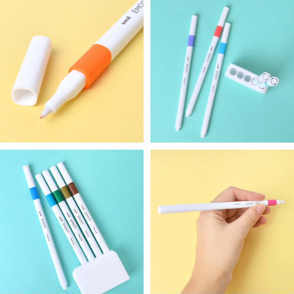Uni EMOTT Sign Pen - 0.4 mm - 10 Color Set