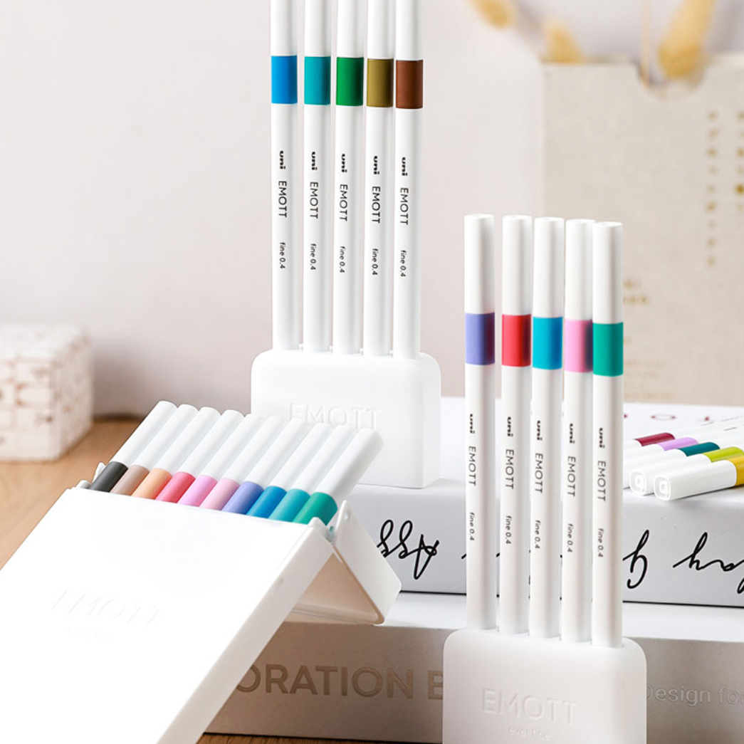 Uni EMOTT Sign Pen - 0.4 mm - 5 Color Set