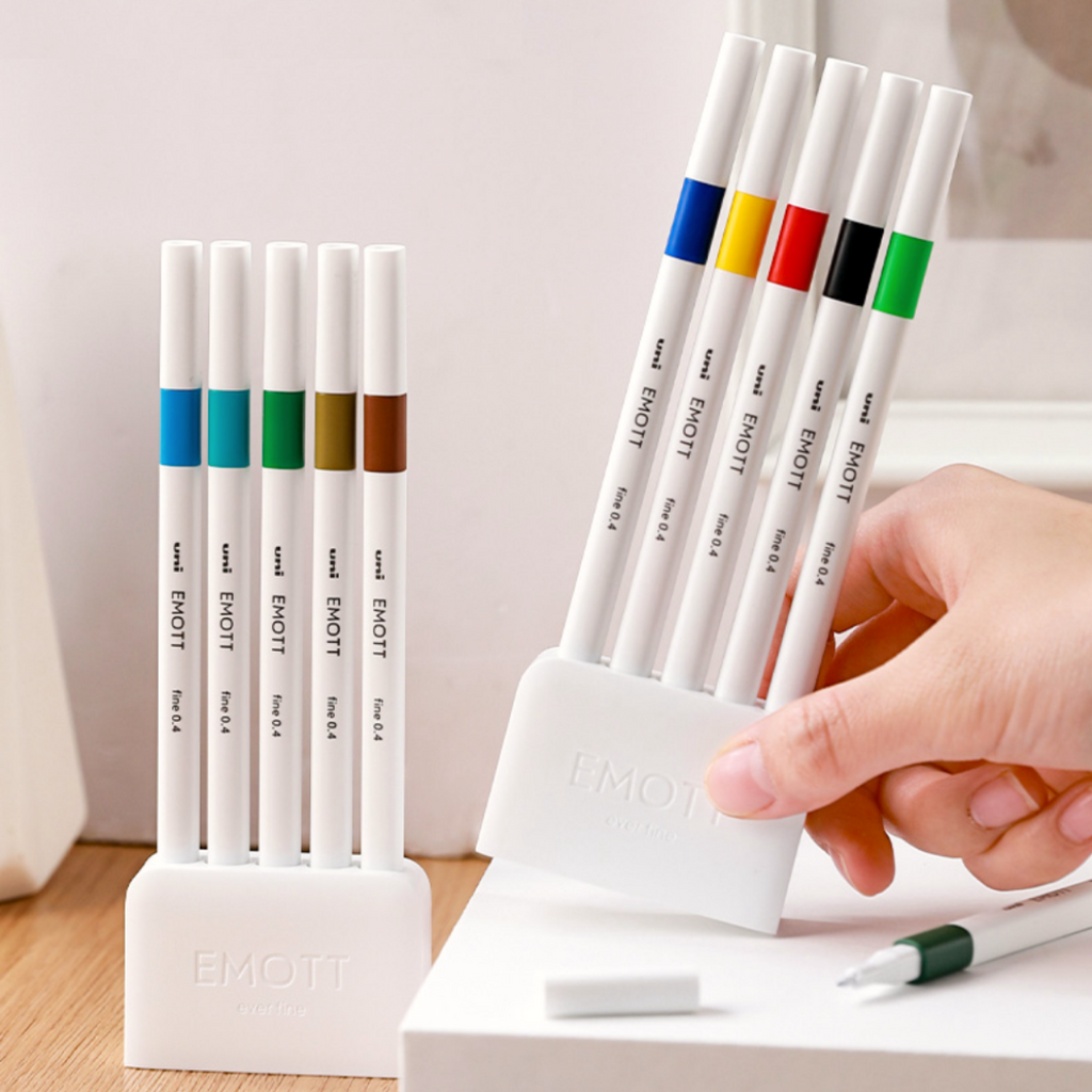 Uni EMOTT Sign Pen - 0.4 mm - 5 Color Set