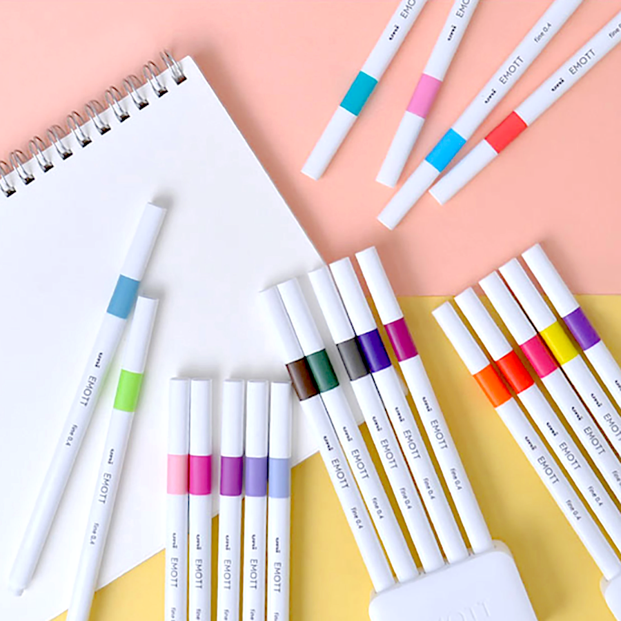 Uni EMOTT Sign Pen - 0.4 mm - 5 Color Set