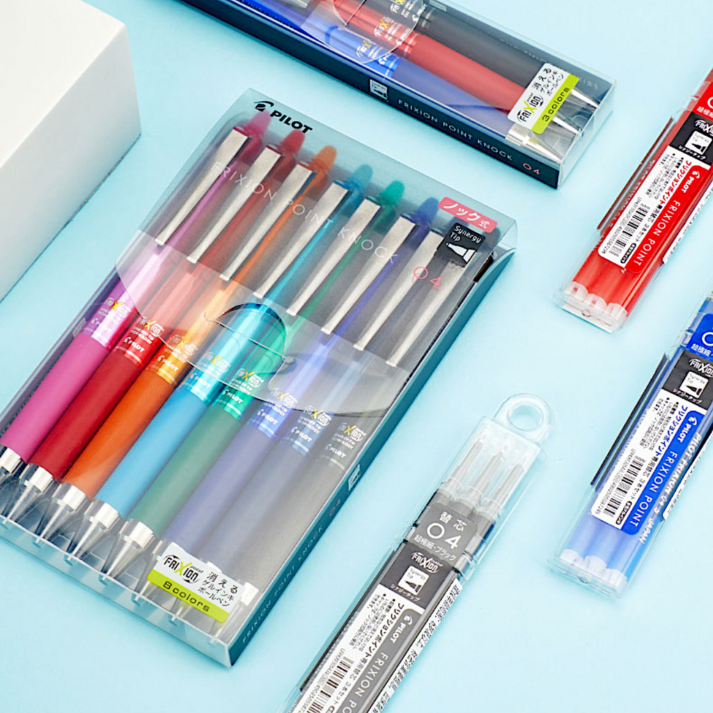 Pilot FriXion Ball Knock 04 Retractable Gel Pen - 8 Color Set