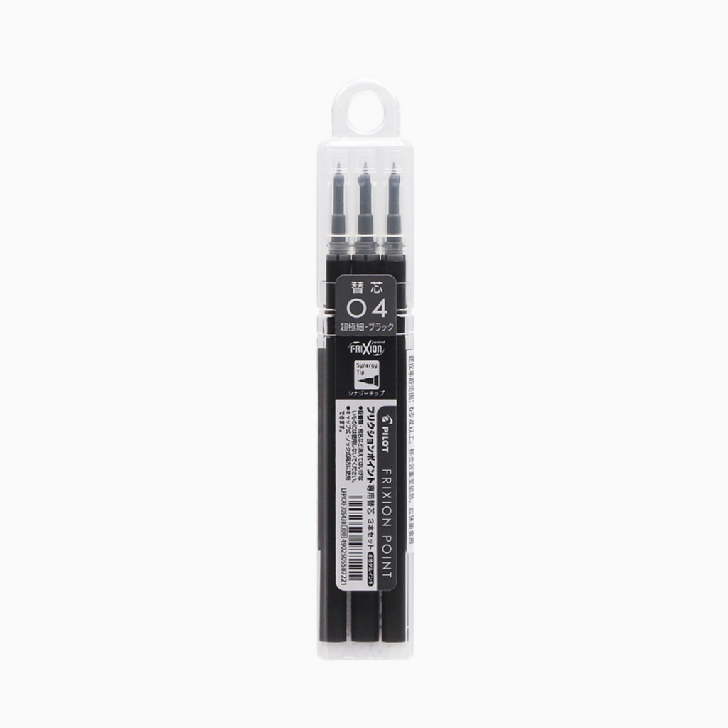 Pilot FriXion Ball Knock Retractable Gel Pen Refill - 0.4 mm - Pack of 3