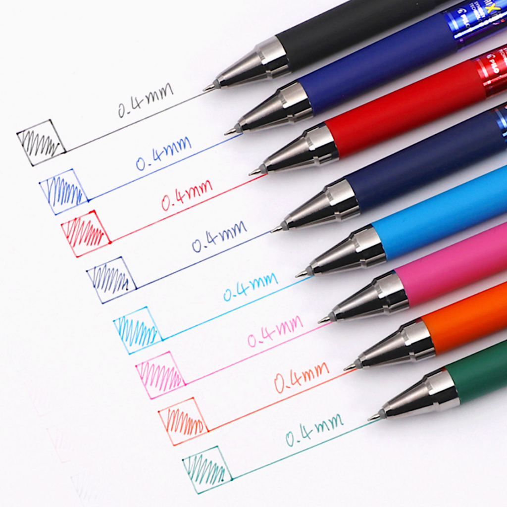 Pilot FriXion Ball Knock 04 Retractable Gel Pen - 8 Color Set