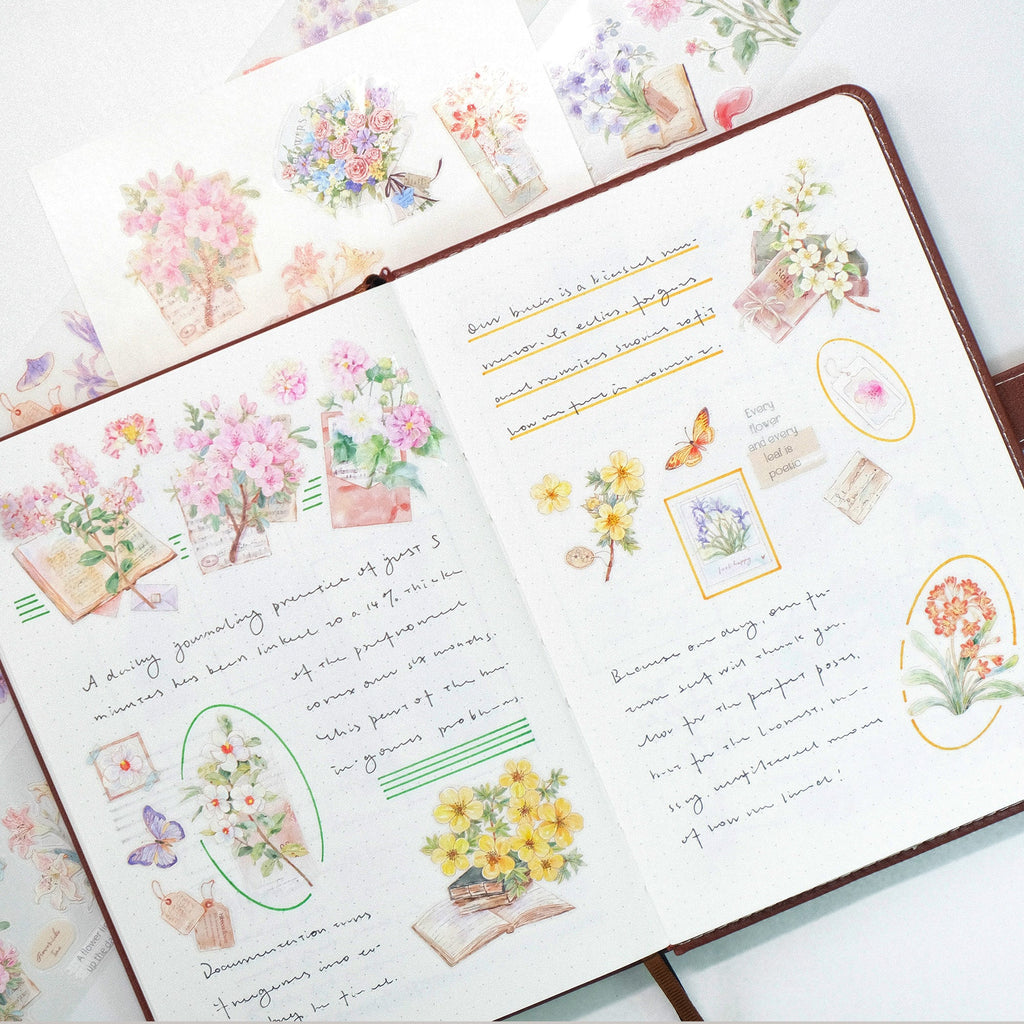 Pre-cut Petal Post Wide Washi/PET Tape