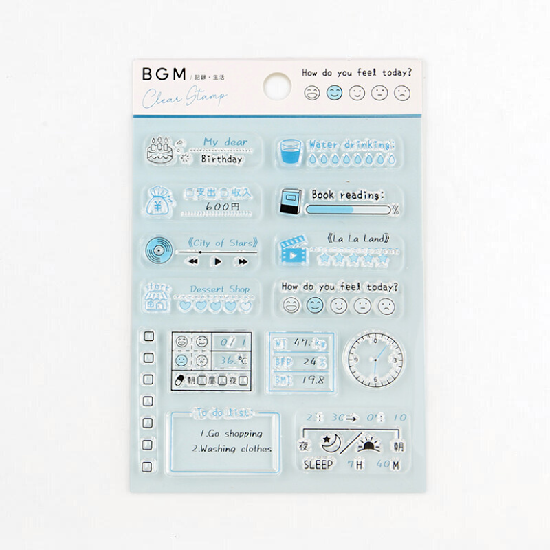 BGM Clear Stamp - Daily Life Tracker