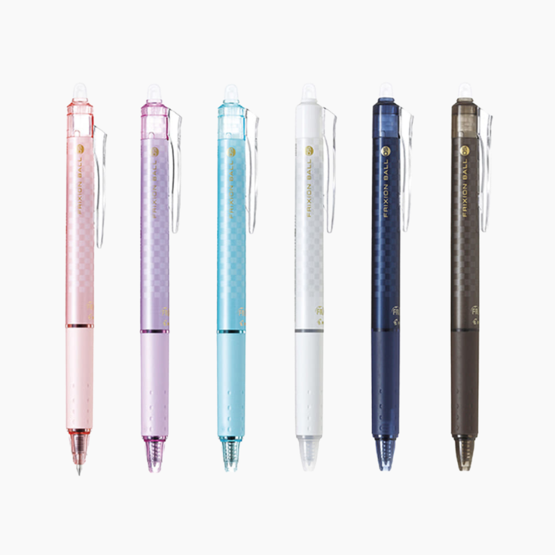 Pilot FriXion Ball Knock Retractable Gel Pen - 0.5 mm - Block Check Series