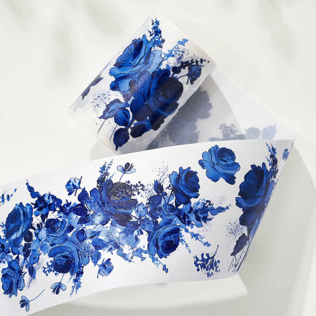 Cobalt Blue Wide Washi/PET Tape