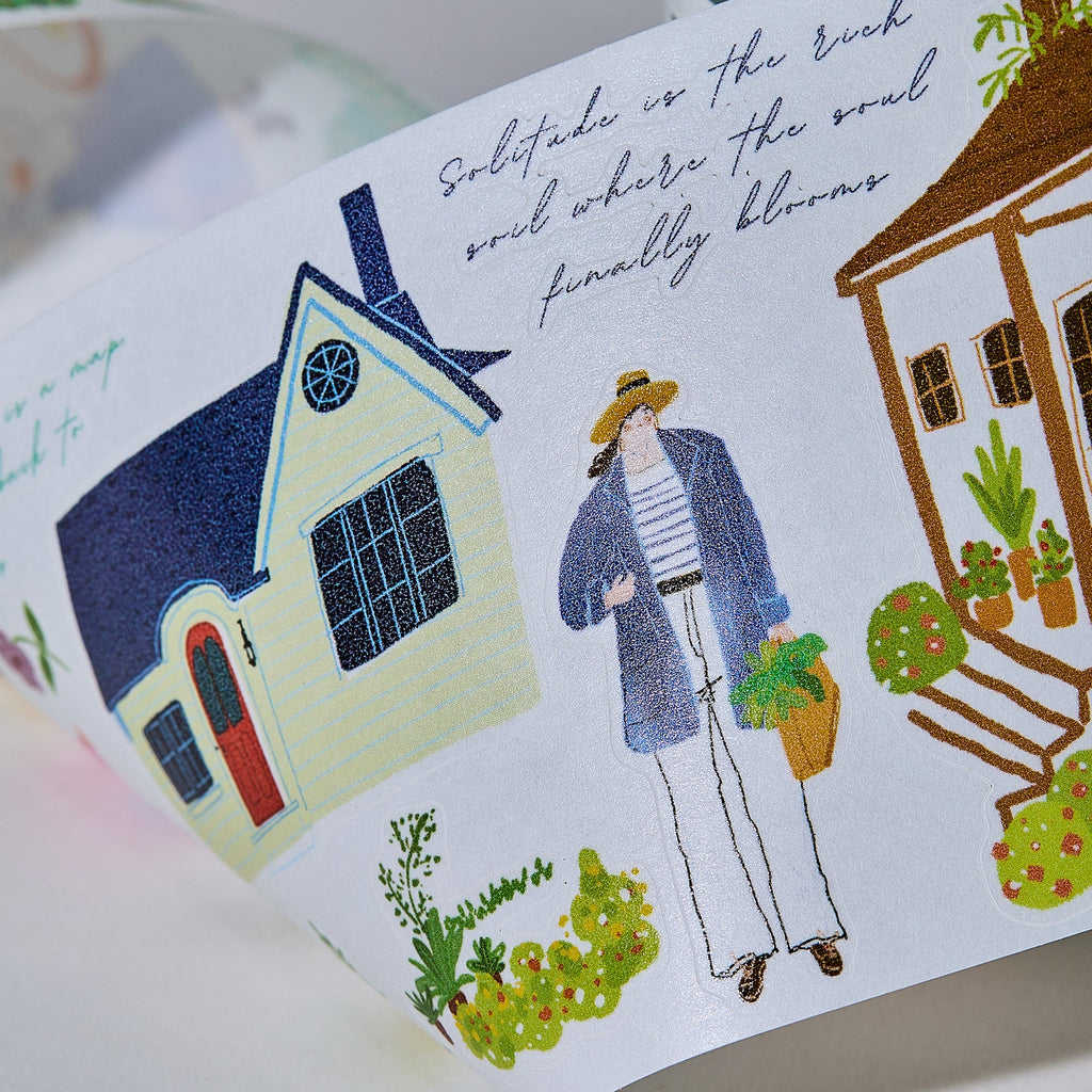 Pre-cut Bloom House Wide Washi/PET Tape