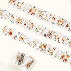 Pre-cut Floral Wave Wide Washi/PET Tape