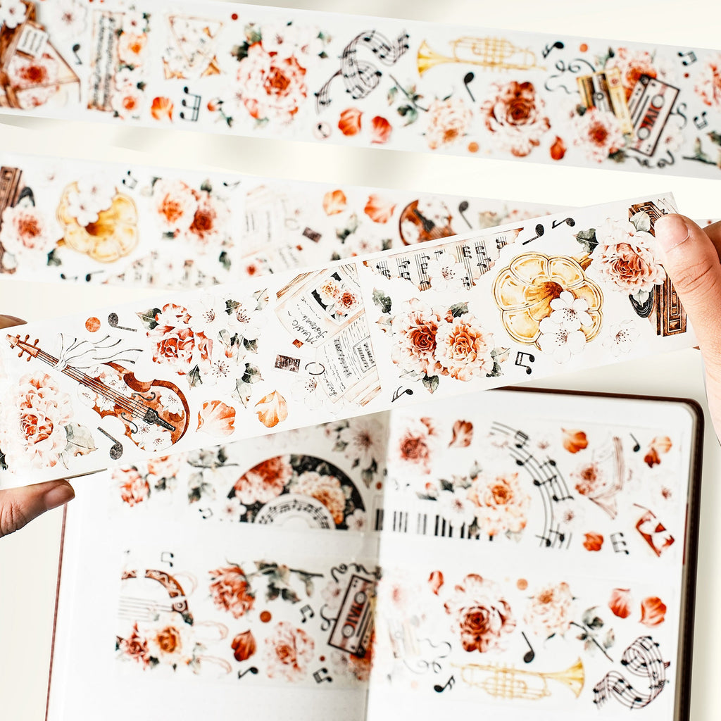 Pre-cut Rose Sonata Wide Washi/PET Tape