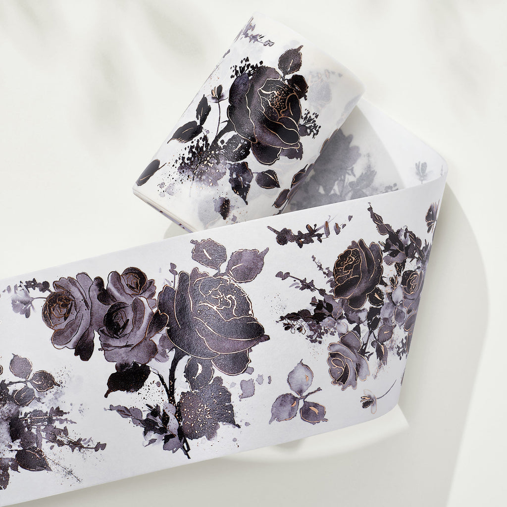 Rose Noir Wide Washi/PET Tape (GILDED)