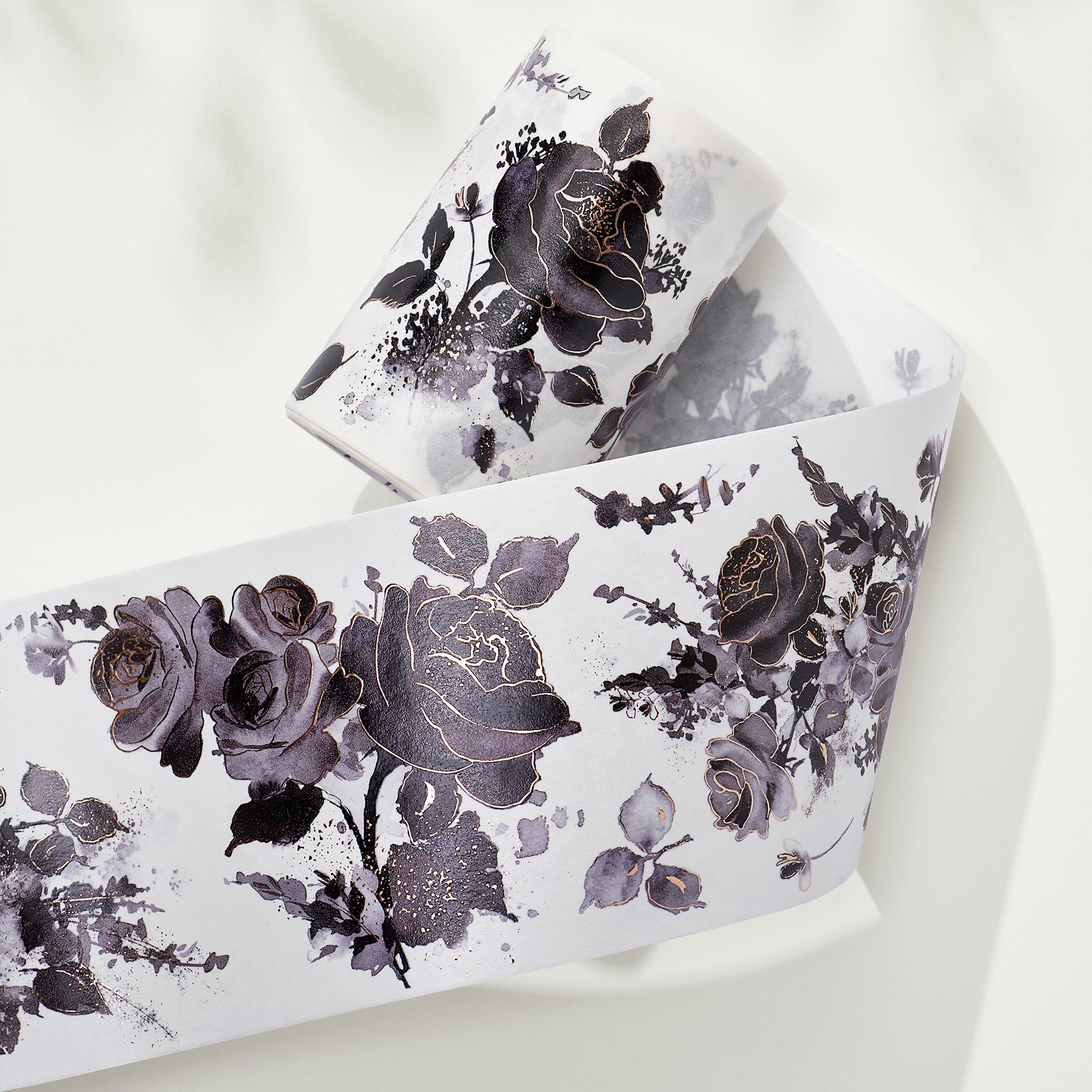 Rose Noir Wide Washi/PET Tape (GILDED)