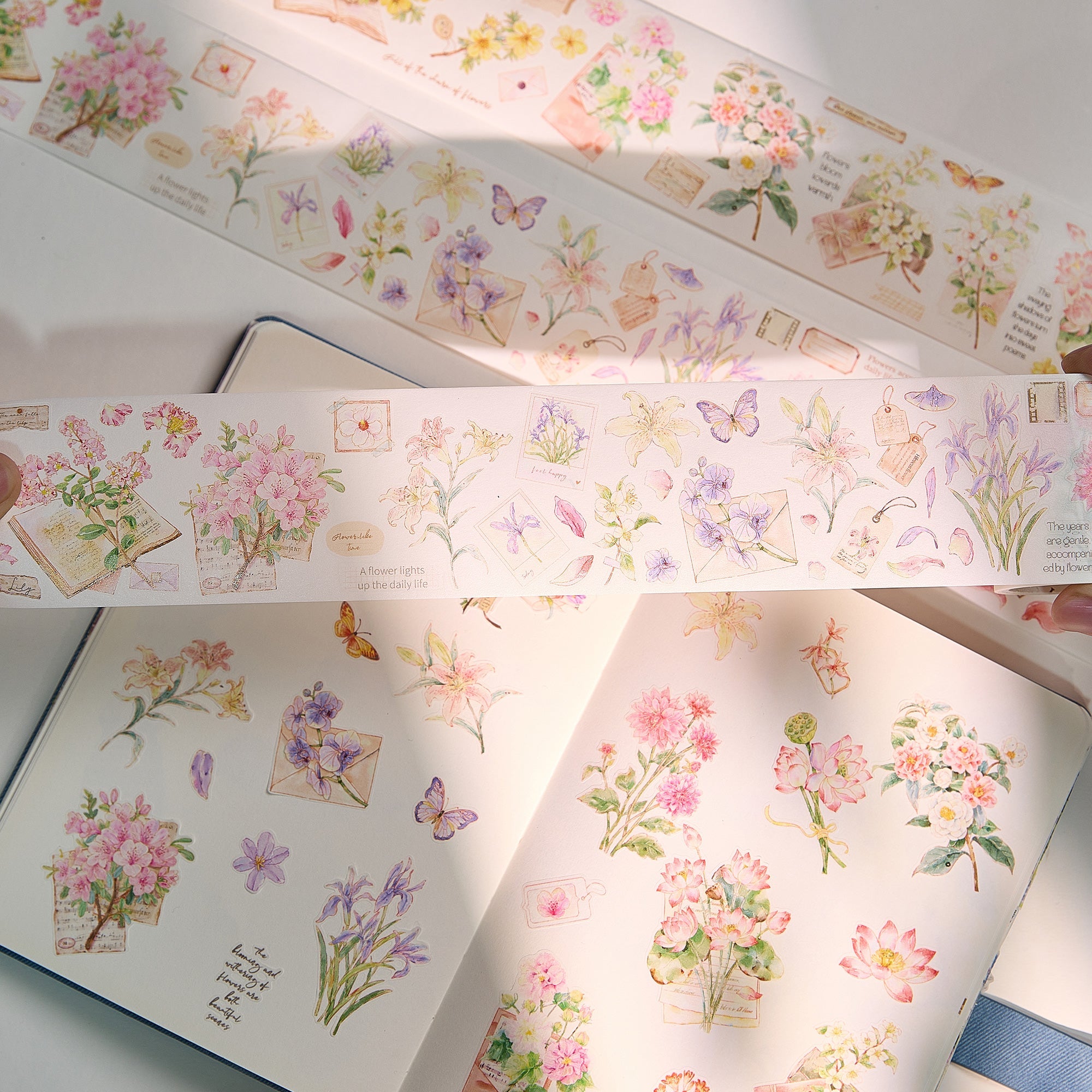 Pre-cut Petal Post Wide Washi/PET Tape