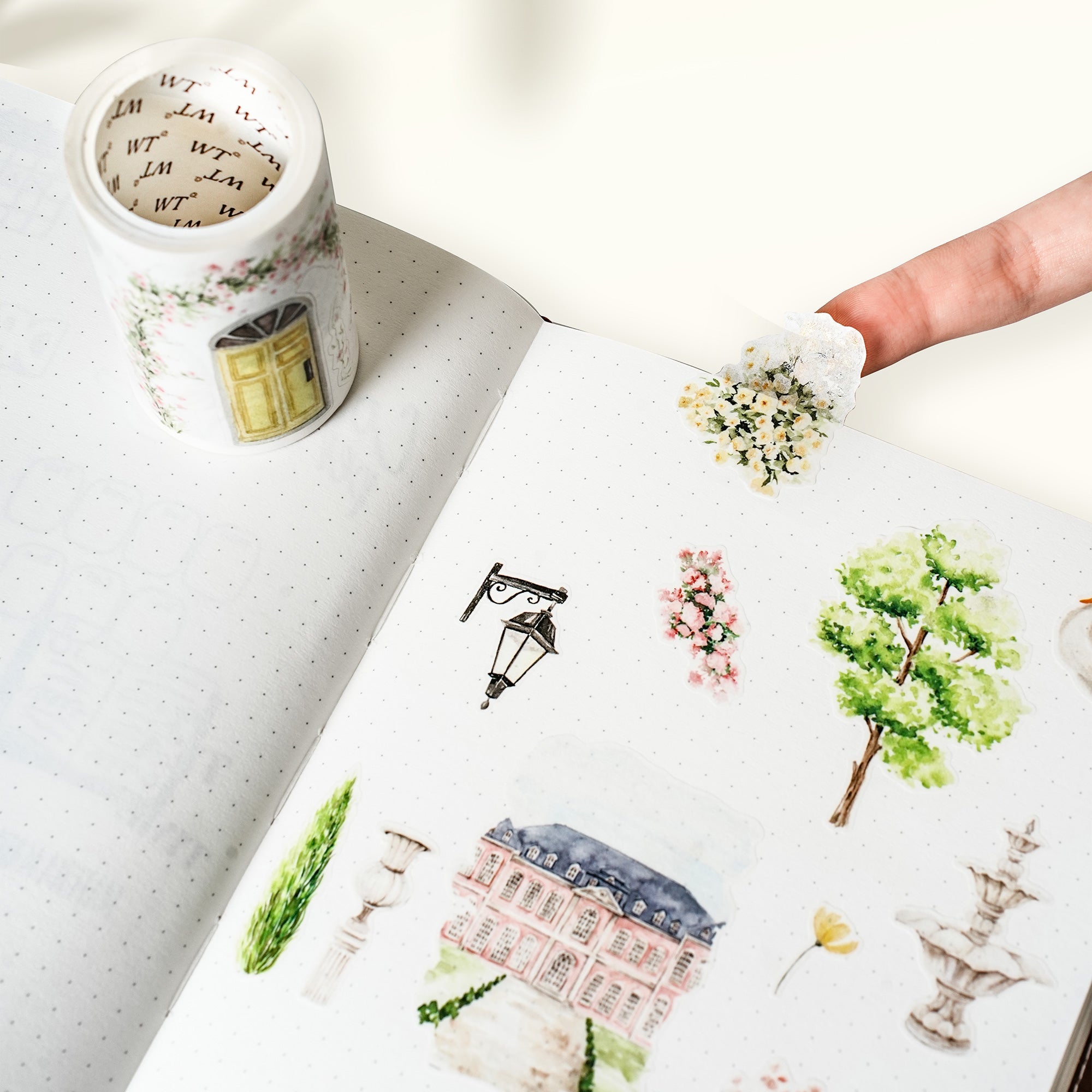 Pre-cut French Courtyard Wide Washi/PET Tape