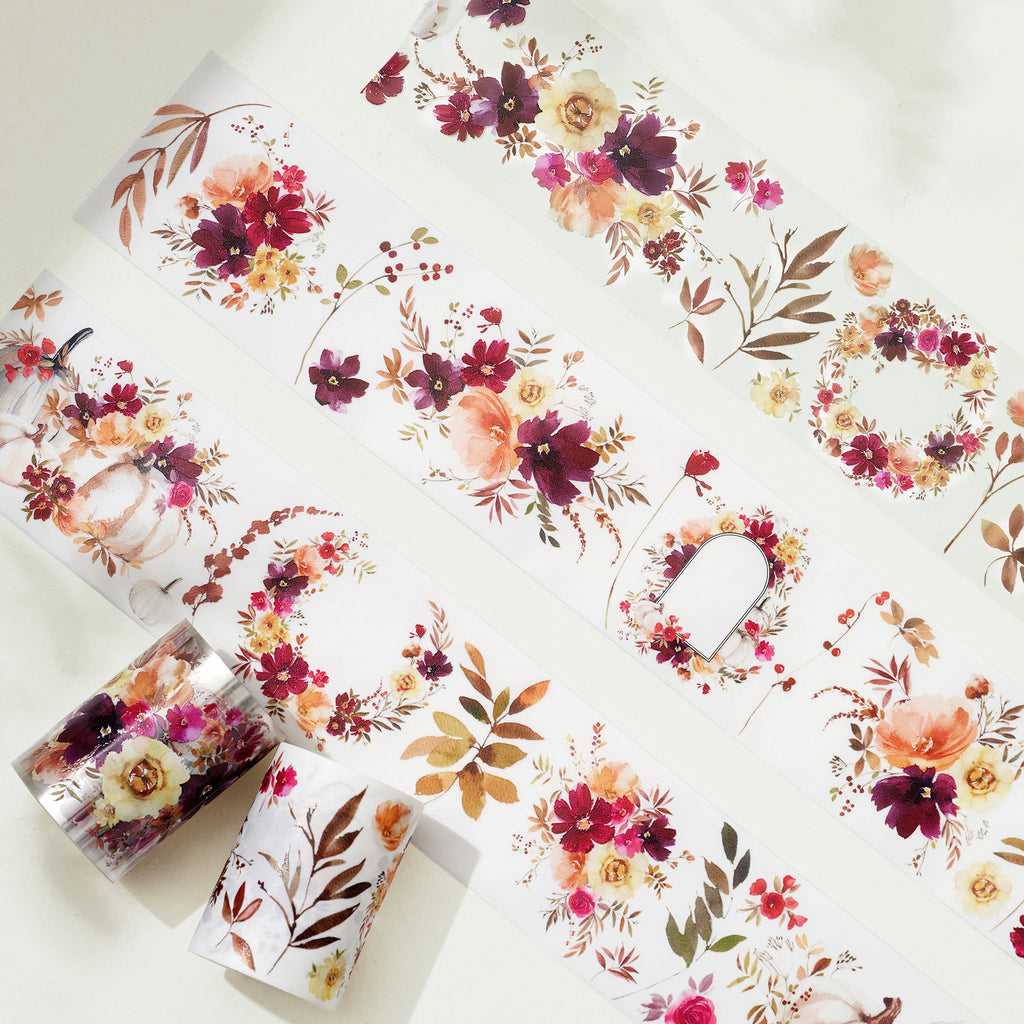 Autumn Rose Wide Washi/PET Tape