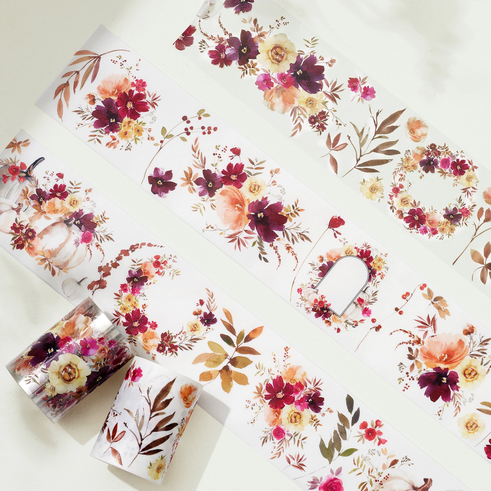 Autumn Rose Wide Washi/PET Tape