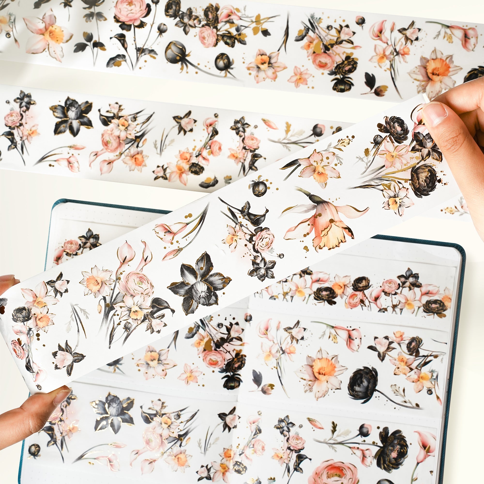 Auric Rose Washi Tape Sticker Set (GILDED)
