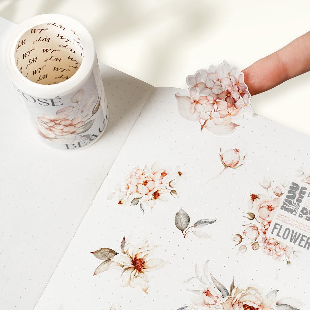 Pre-cut Sweet Rosé Wide Washi/PET Tape