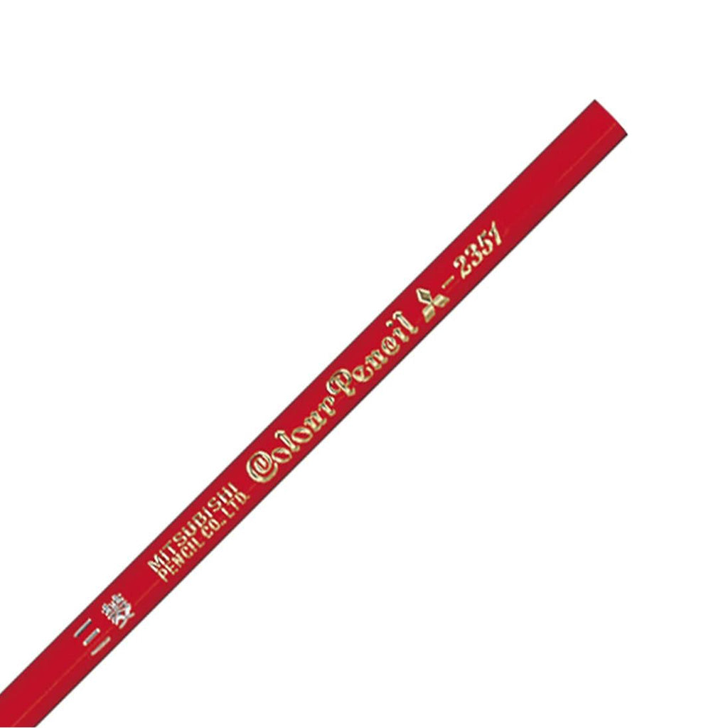 2351 Vermilion Red Colored Wooden Pencils 1 Dozen Pack / uni Mitsubishi Pencil