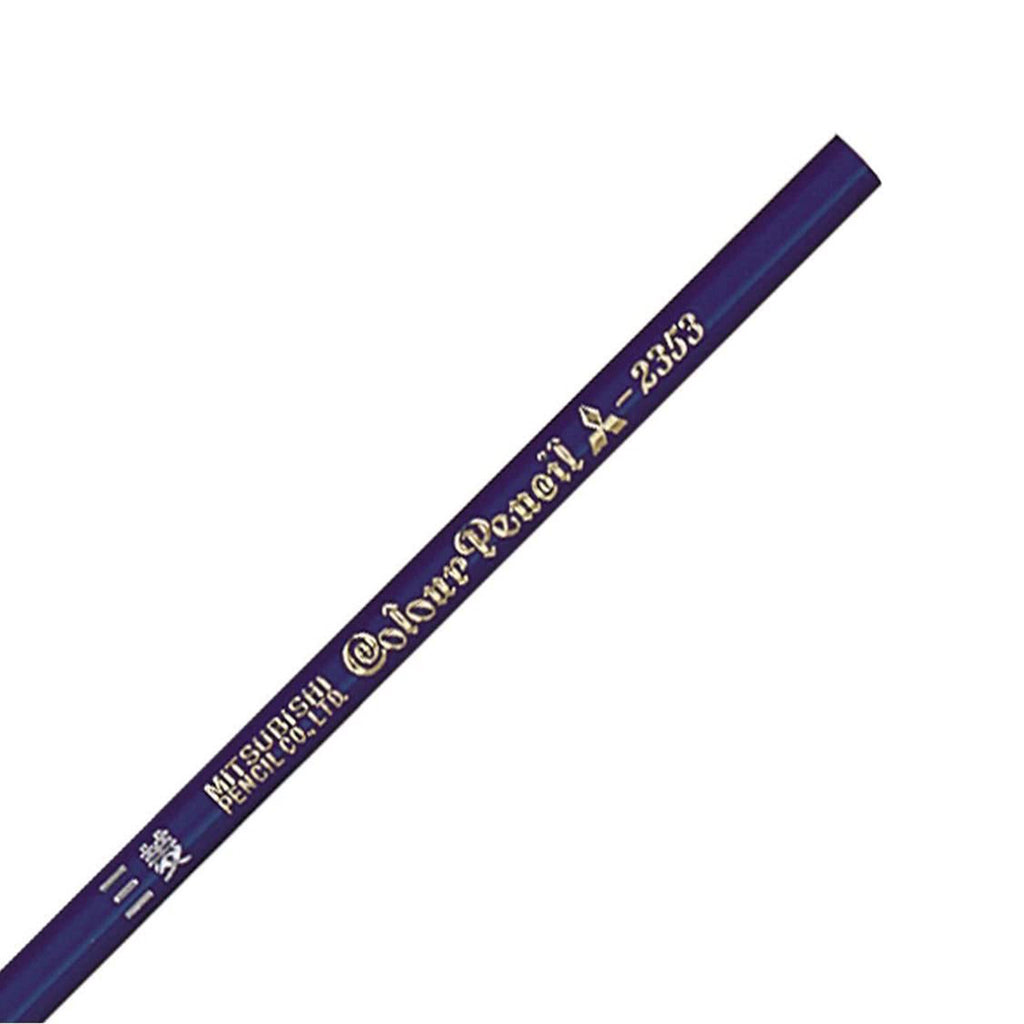 2353 Indigo Blue Colored Wooden Pencils 1 Dozen Pack / uni Mitsubishi Pencil