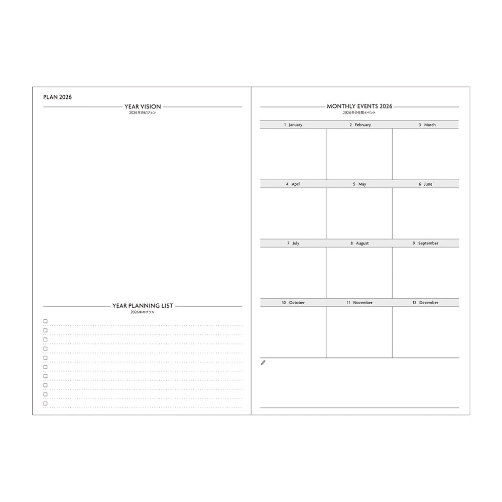 Mark's Inc. EdiT One Page Per Day Yoshiki Okamura 2026 B6