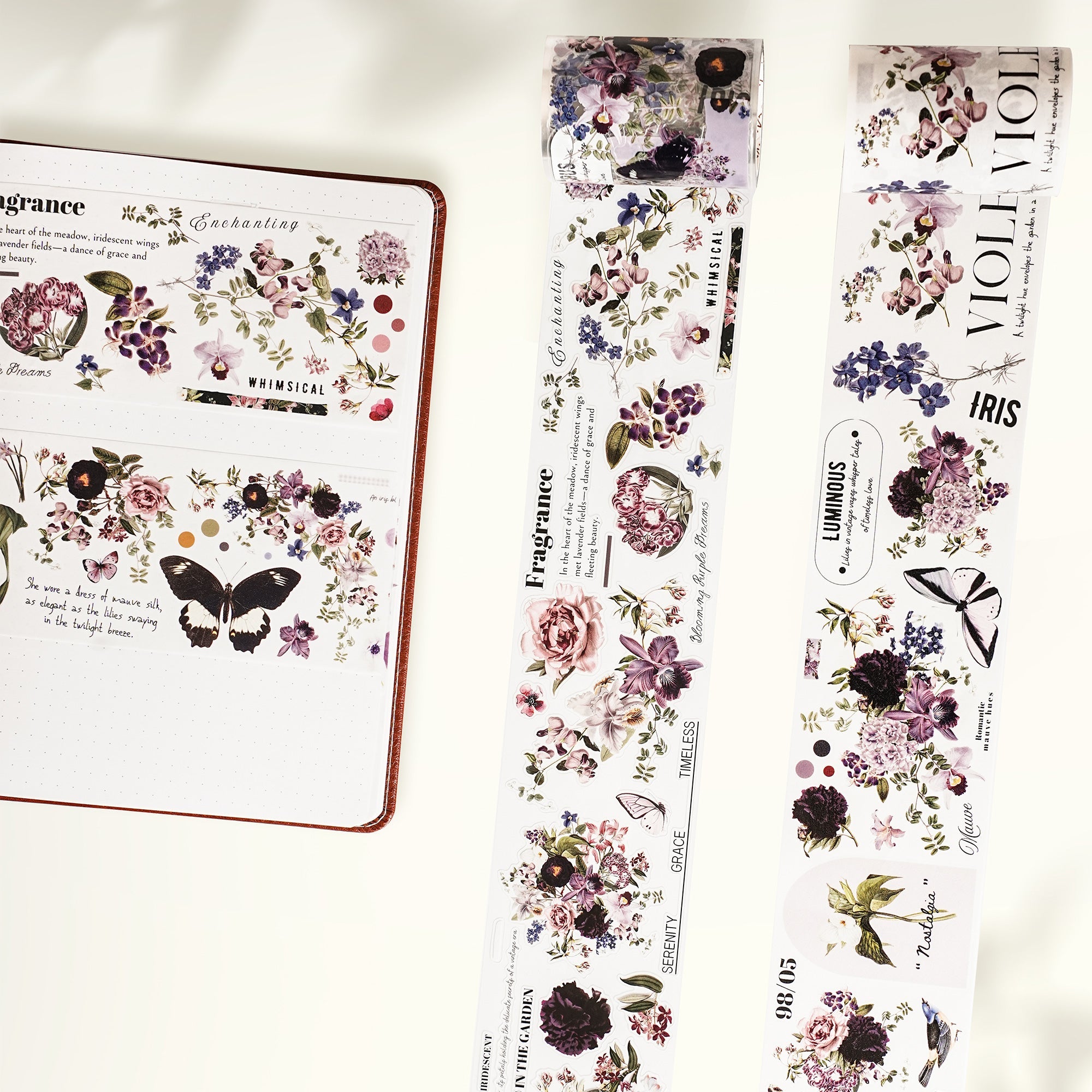 Pre-cut Violet Veil Wide Washi/PET Tape