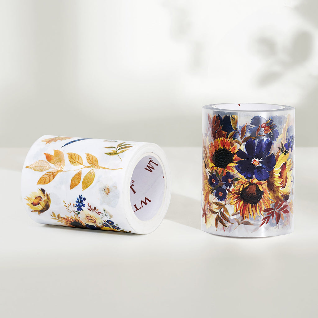 Sunflower & Navy Wide Washi/PET Tape