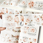 Pre-cut Sweet Rosé Wide Washi/PET Tape