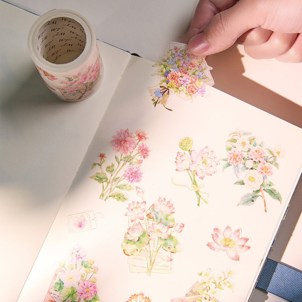Pre-cut Petal Post Wide Washi/PET Tape
