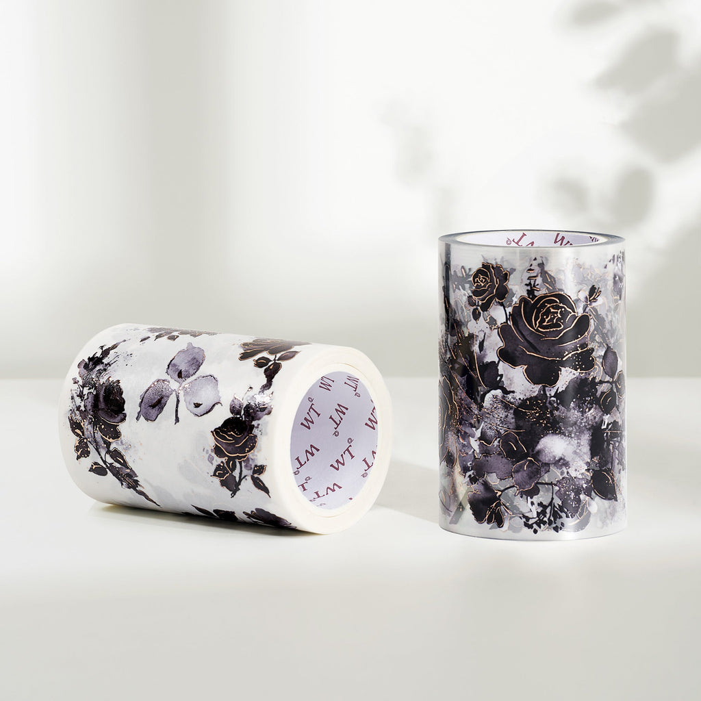 Rose Noir Wide Washi/PET Tape (GILDED)