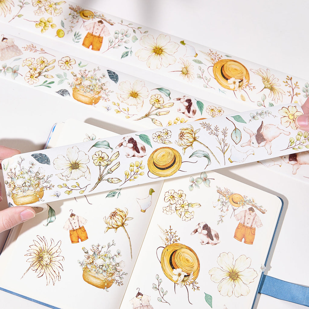 Pre-cut Clover Haze Wide Washi/PET Tape