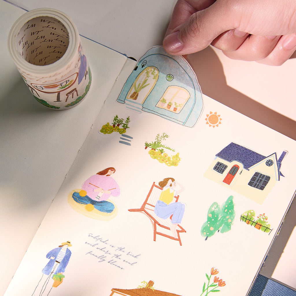 Pre-cut Bloom House Wide Washi/PET Tape