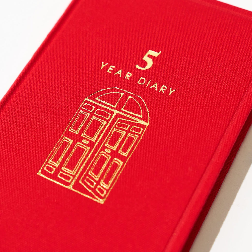 Red Ribbon 5 Year Diary Gift Set