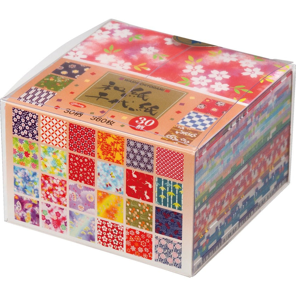 30-Pattern Washi Chiyogami Mini Origami Paper Box / SHOWA NOTE
