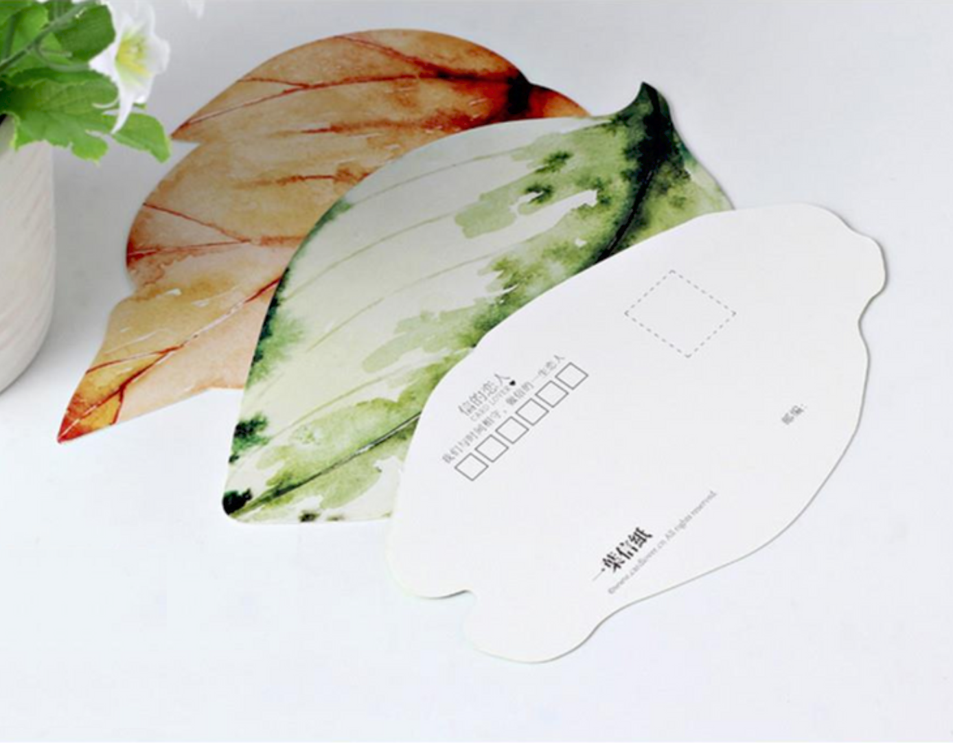 Written on a Leaf Greeting Cards