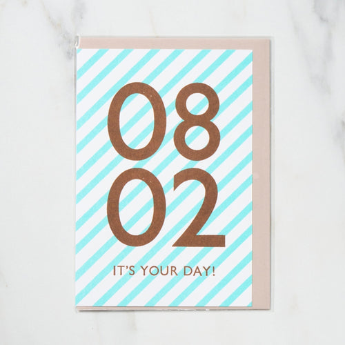 365 Find Your Day Card AUGUST / Letterpress Letters