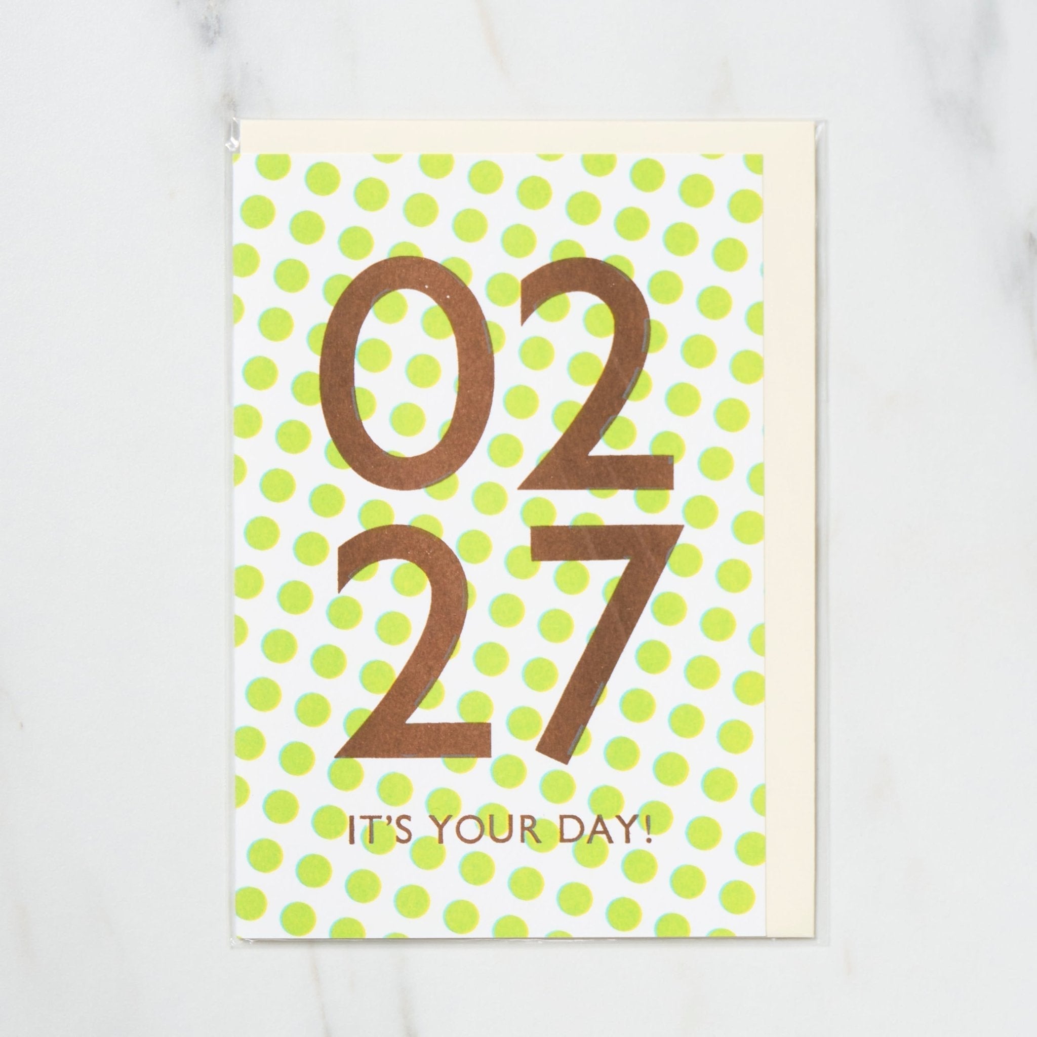 365 Find Your Day Card FEBRUARY / Letterpress Letters