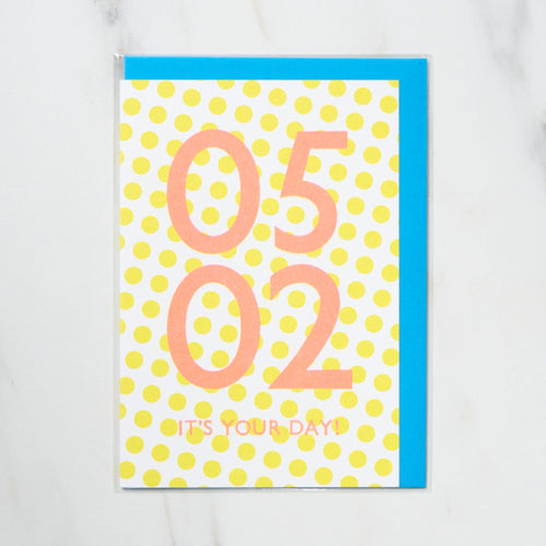 365 Find Your Day Card MAY / Letterpress Letters