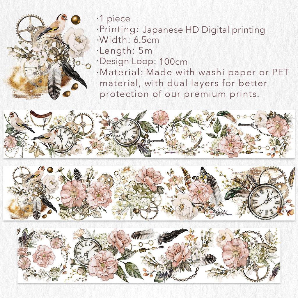 Floral Chronicles Wide Washi/PET Tape
