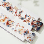 Dusty Blue & Cinnamon Wide Washi/PET Tape