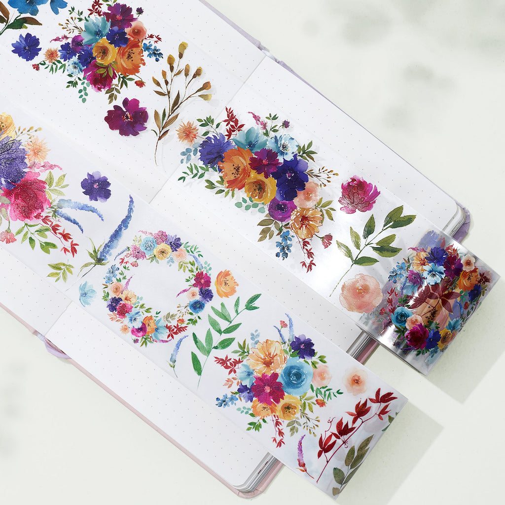 Pretty Florals Wide Washi/PET Tape