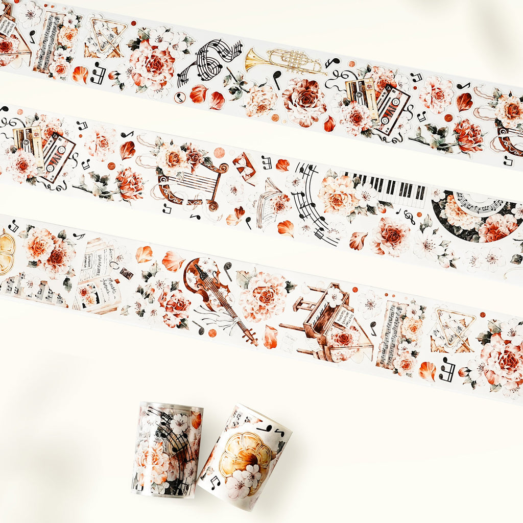 Pre-cut Rose Sonata Wide Washi/PET Tape