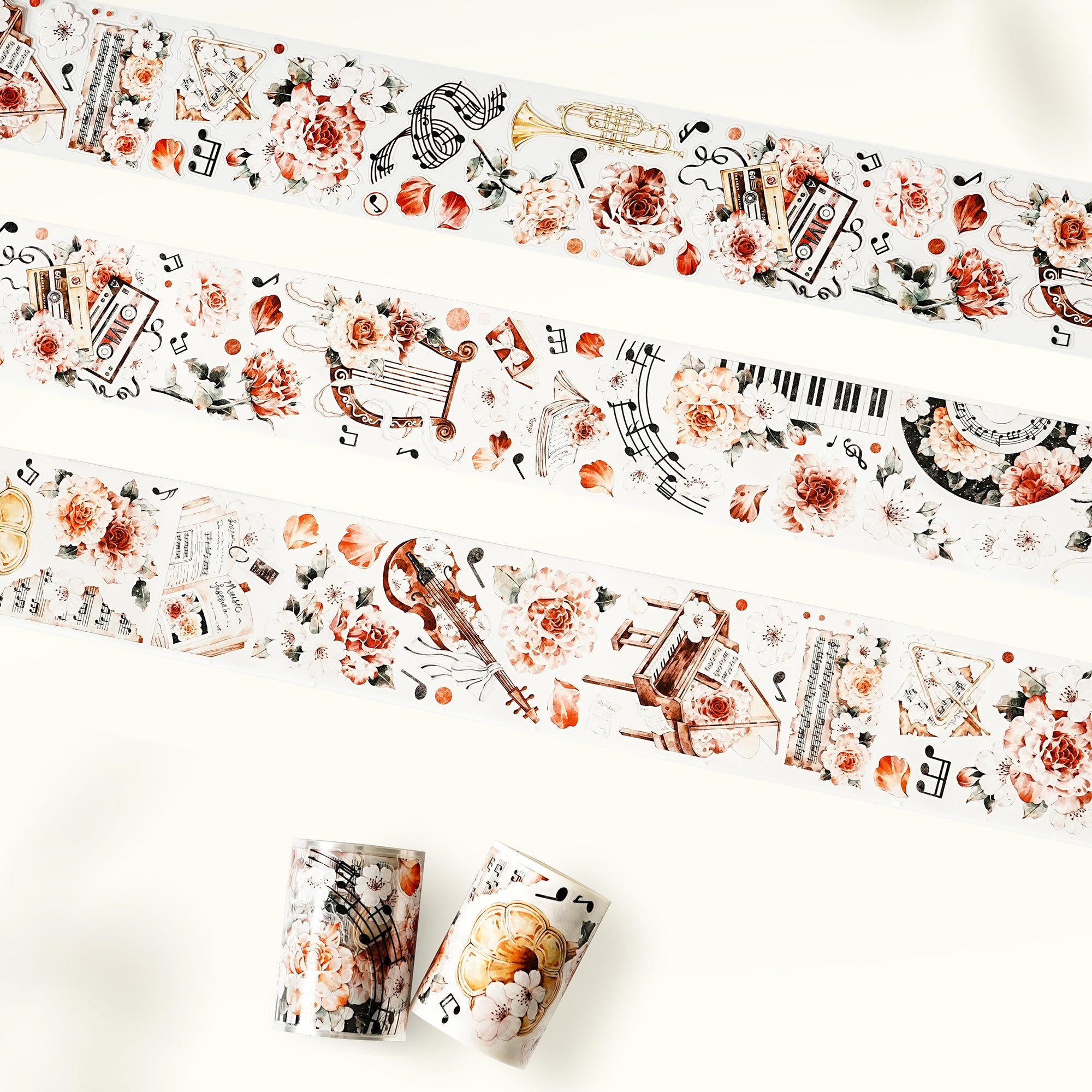 Pre-cut Rose Sonata Wide Washi/PET Tape