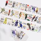 Pre-cut Silent Silhouette Wide Washi/PET Tape