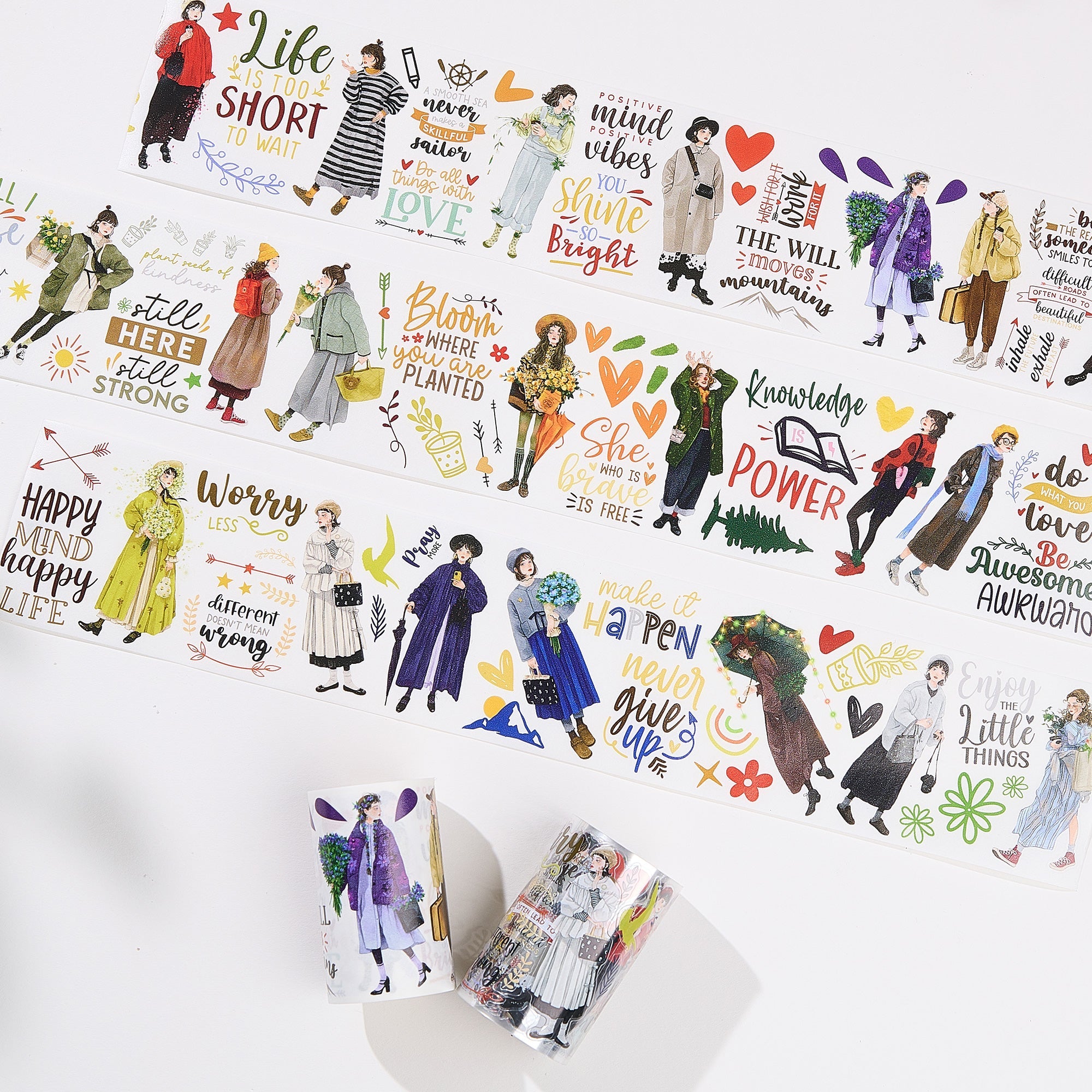 Pre-cut Silent Silhouette Wide Washi/PET Tape