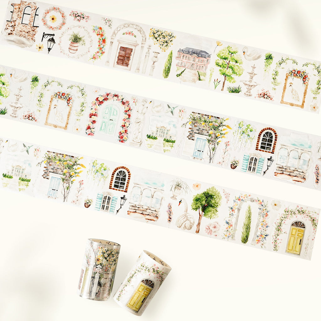 Pre-cut French Courtyard Wide Washi/PET Tape