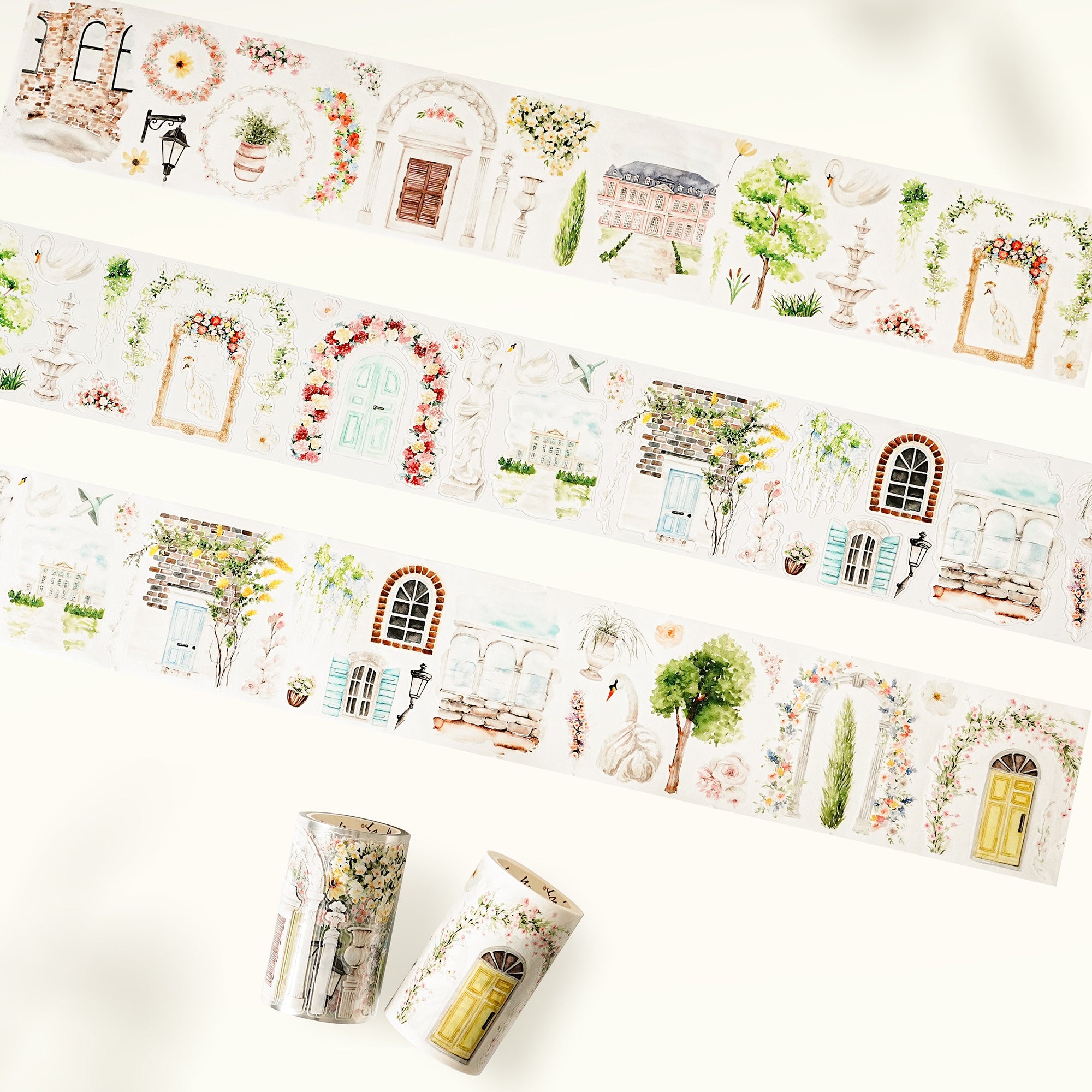 Pre-cut French Courtyard Wide Washi/PET Tape