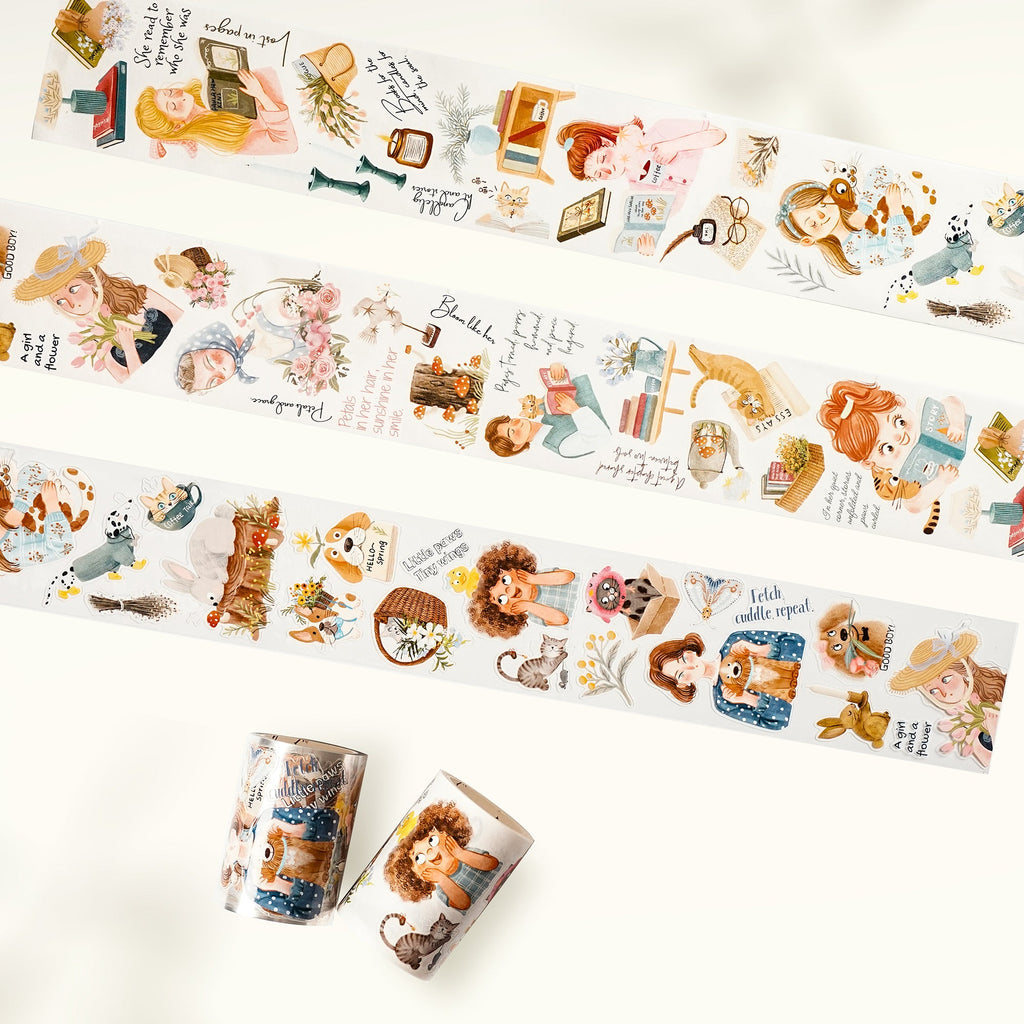 Pre-cut Sunday Vibe Wide Washi/PET Tape