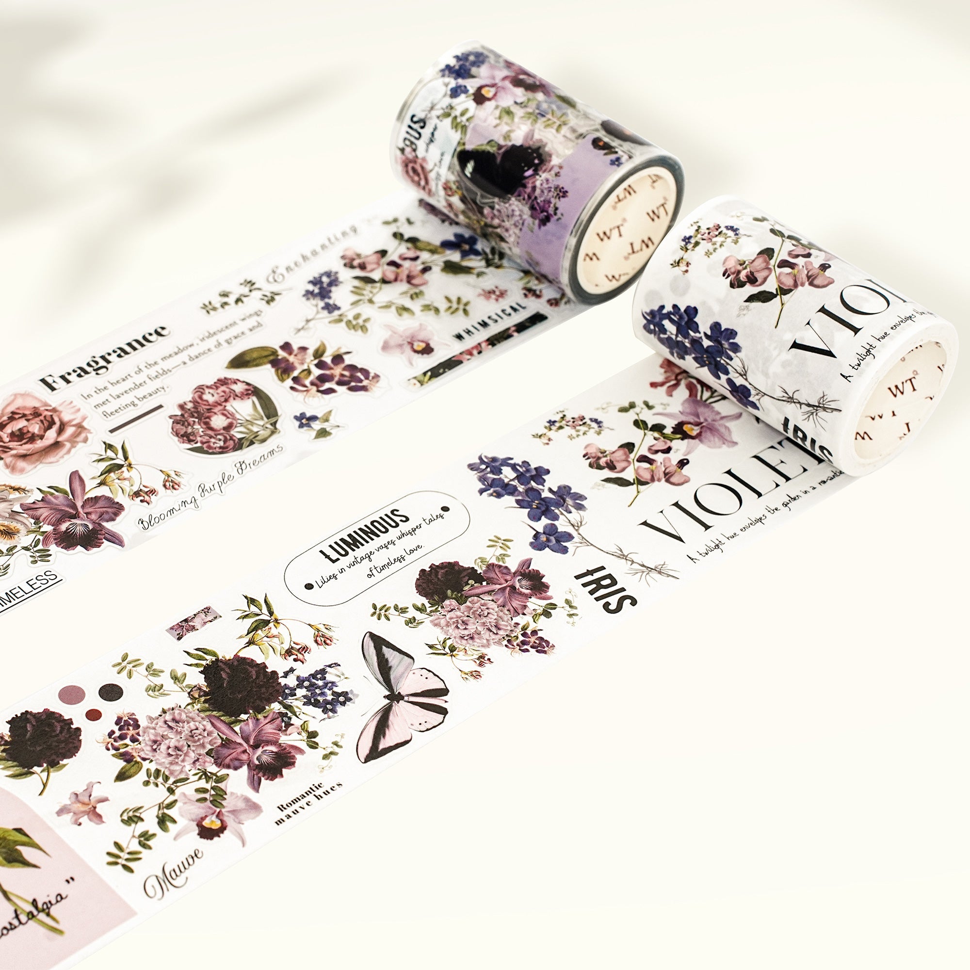 Pre-cut Violet Veil Wide Washi/PET Tape