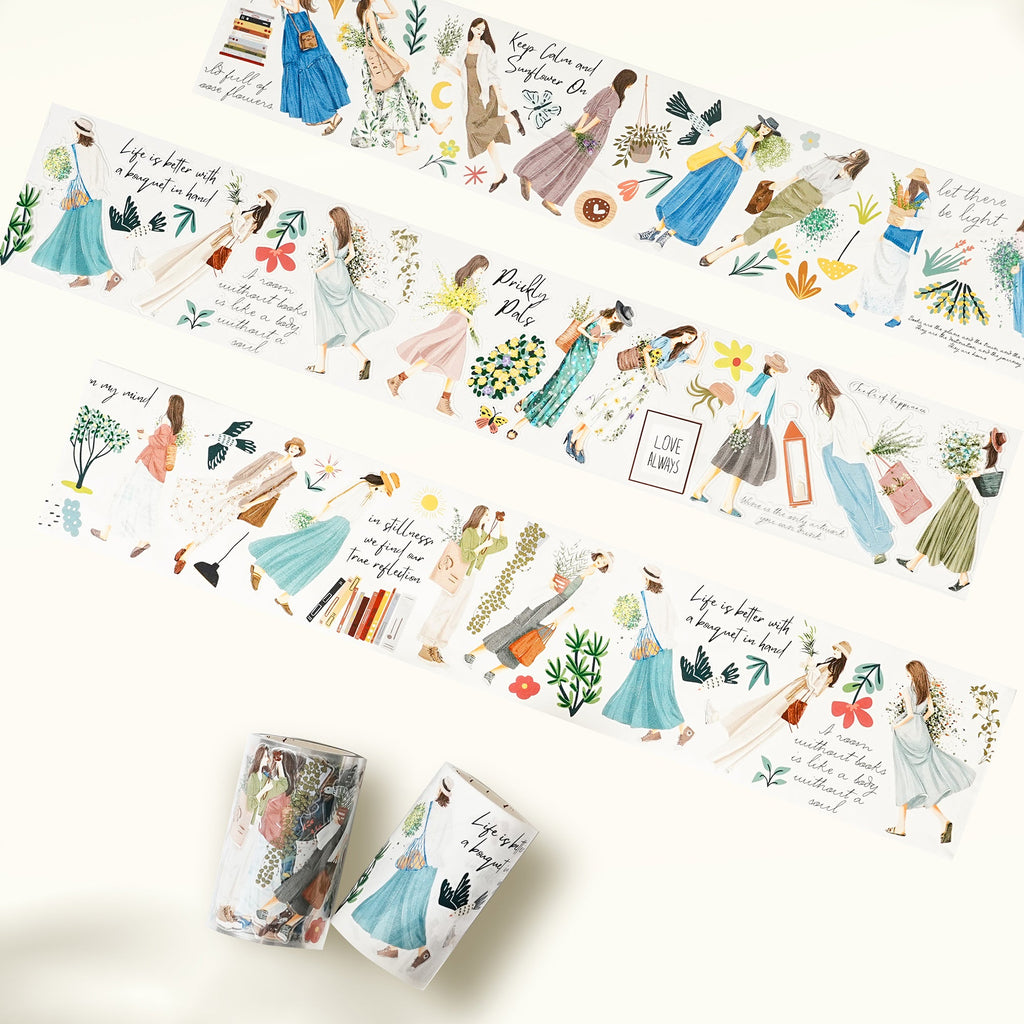 Pre-cut Velvet Voyage Wide Washi/PET Tape